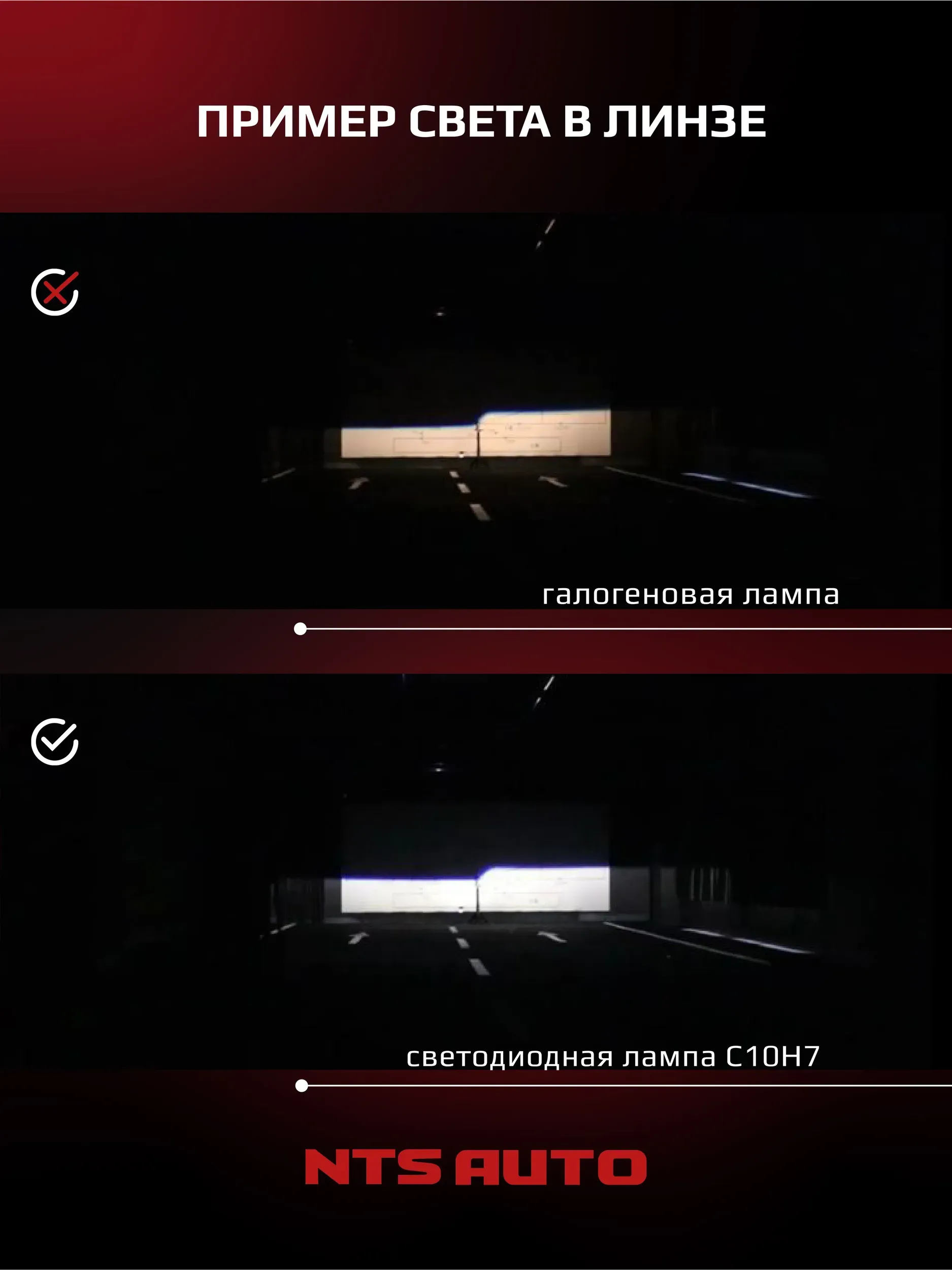 Светодиодные лампы C10 6300K H7