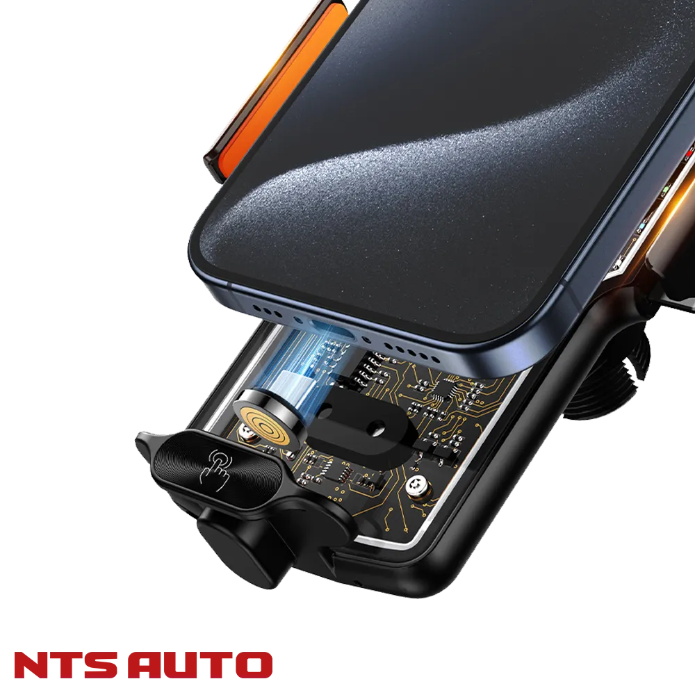 Держатель телефона с беспроводной зарядкой U8 ЧЕРНЫЙ