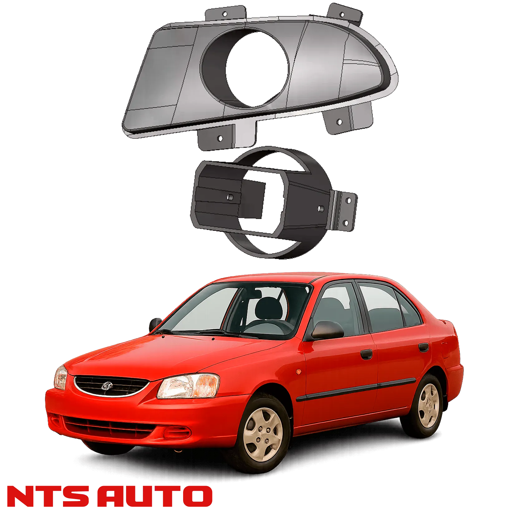 Крепления для противотуманных фар на Hyundai Accent (1999–2012)